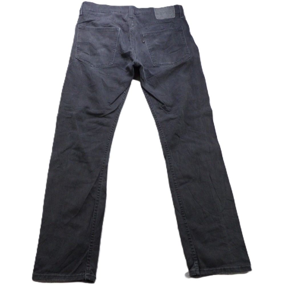Levi's 513 Slim Straight Jeans Men W31xL32 Black Cotton Blend Denim Pants Casual